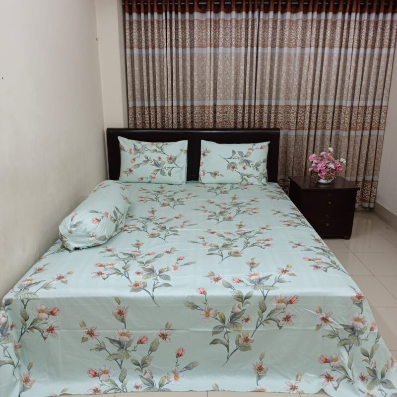30/30 Count Luxury Exclusive Ortha Bedsheet – King Size – 3 Pecs Set – Pastel Flora - Image 5