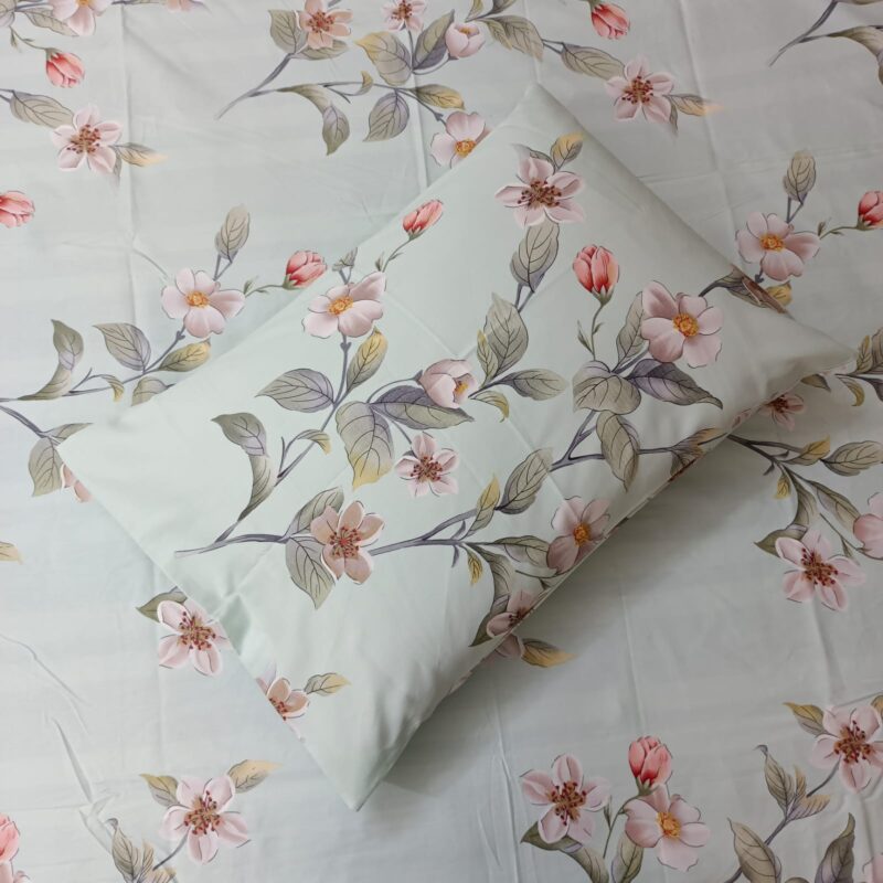 30/30 Count Luxury Exclusive Ortha Bedsheet – King Size – 3 Pecs Set – Pastel Flora - Image 2