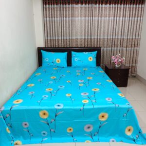 30/30 Count Luxury Exclusive Ortha Bedsheet – King Size – 3 Pecs Set – Neon Sky