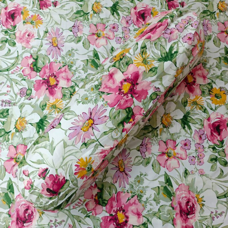 30/30 Count Luxury Exclusive Ortha Bedsheet – King Size – 3 Pecs Set - Forest Rose - Image 3
