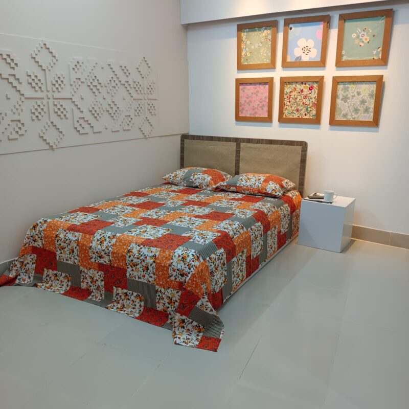 ORTHA EXPORT COTTON KING SIZE DOUBLE BEDSHEET – 3 PECS SET – MULTI BOX - Image 4