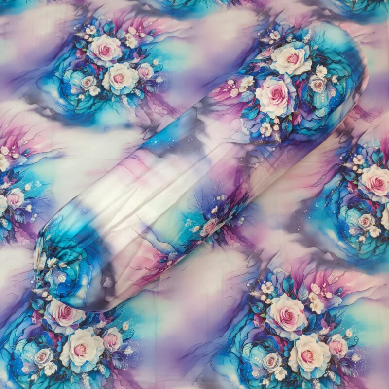 Super King Size High Quality 3D Design Satin Cotton Bed Sheet - 3 Pecs Set - Aurora Rose - Image 6