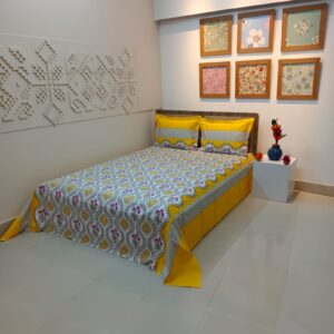 ORTHA EXCLUSIVE COTTON KING SIZE BEDSHEET – 3 PECS SET