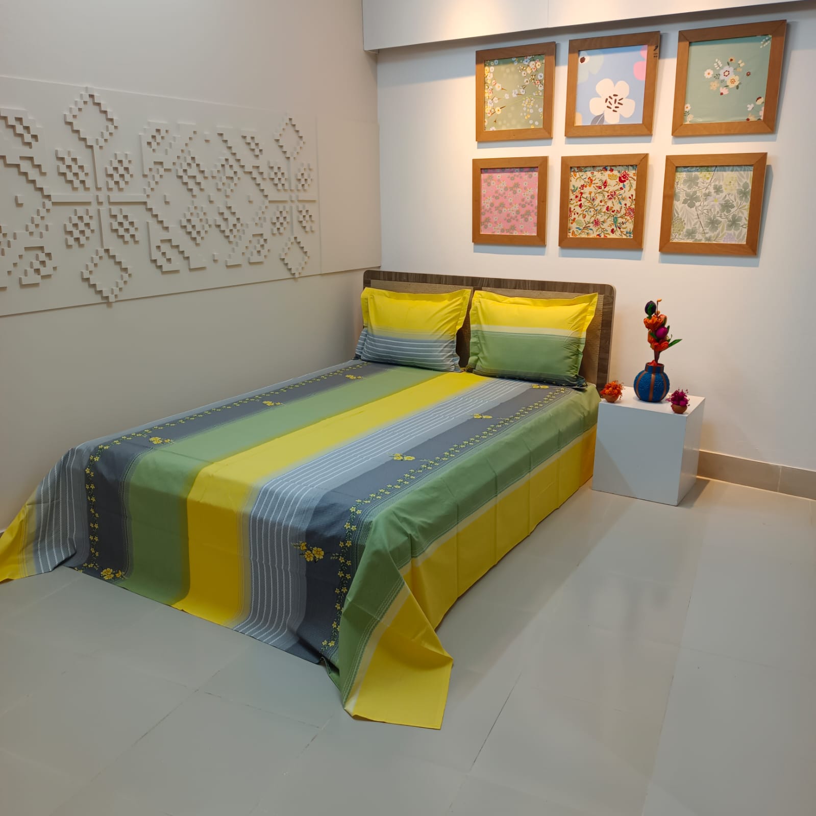 ORTHA EXCLUSIVE COTTON KING SIZE BEDSHEET – 3 PECS SET