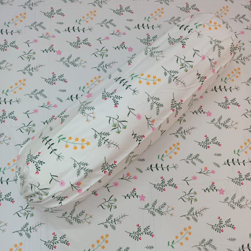 ORTHA EXPORT COTTON KING SIZE DOUBLE BEDSHEET – 3 PECS SET – WHITE JESMINE - Image 3