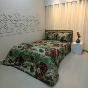 Finest Quality King Size Ortha Luxury Comforter (7 X 7.5 Feet) - Feather Touch Padding – Green D Indica