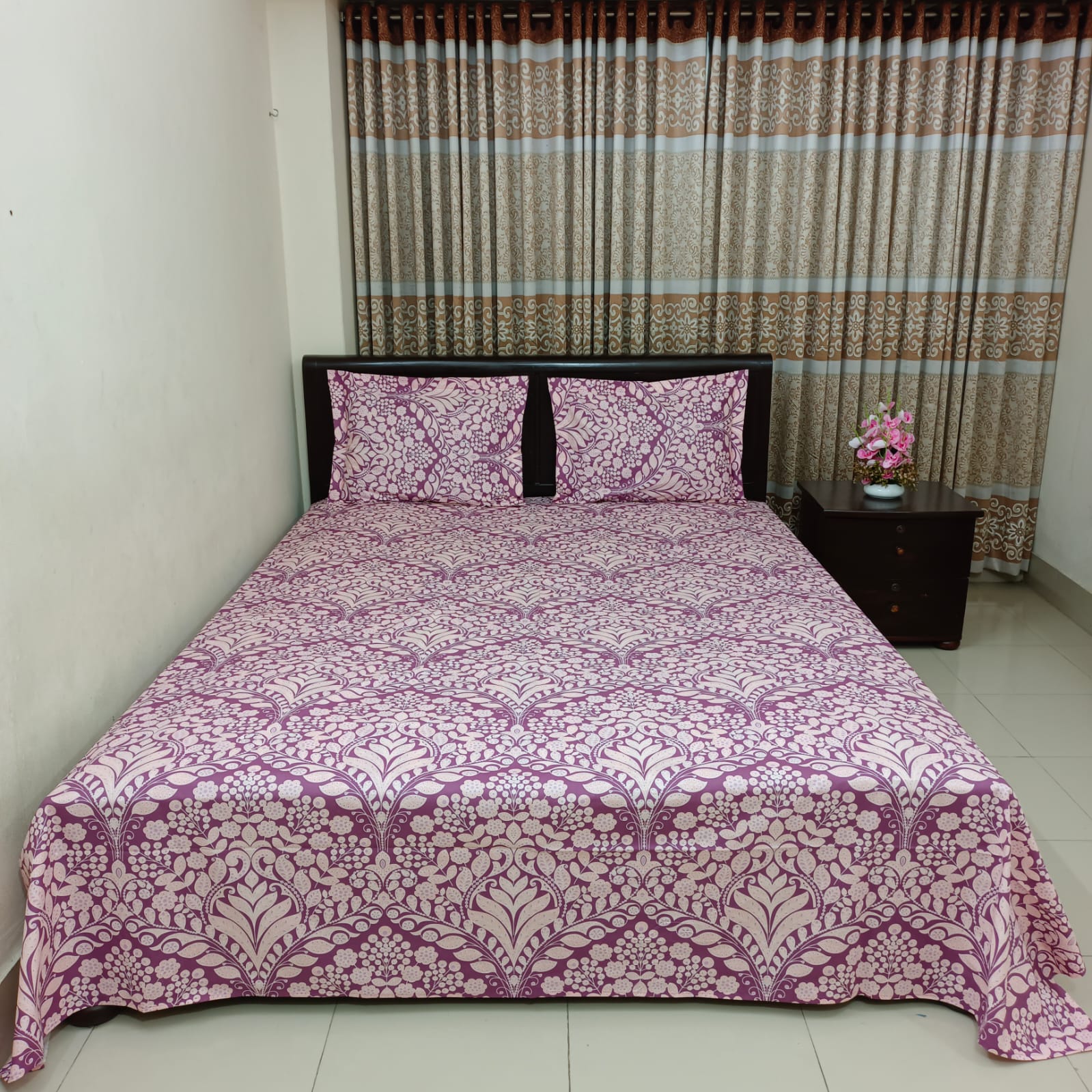 ORTHA EXCLUSIVE COTTON KING SIZE BEDSHEET – 3 PECS SET