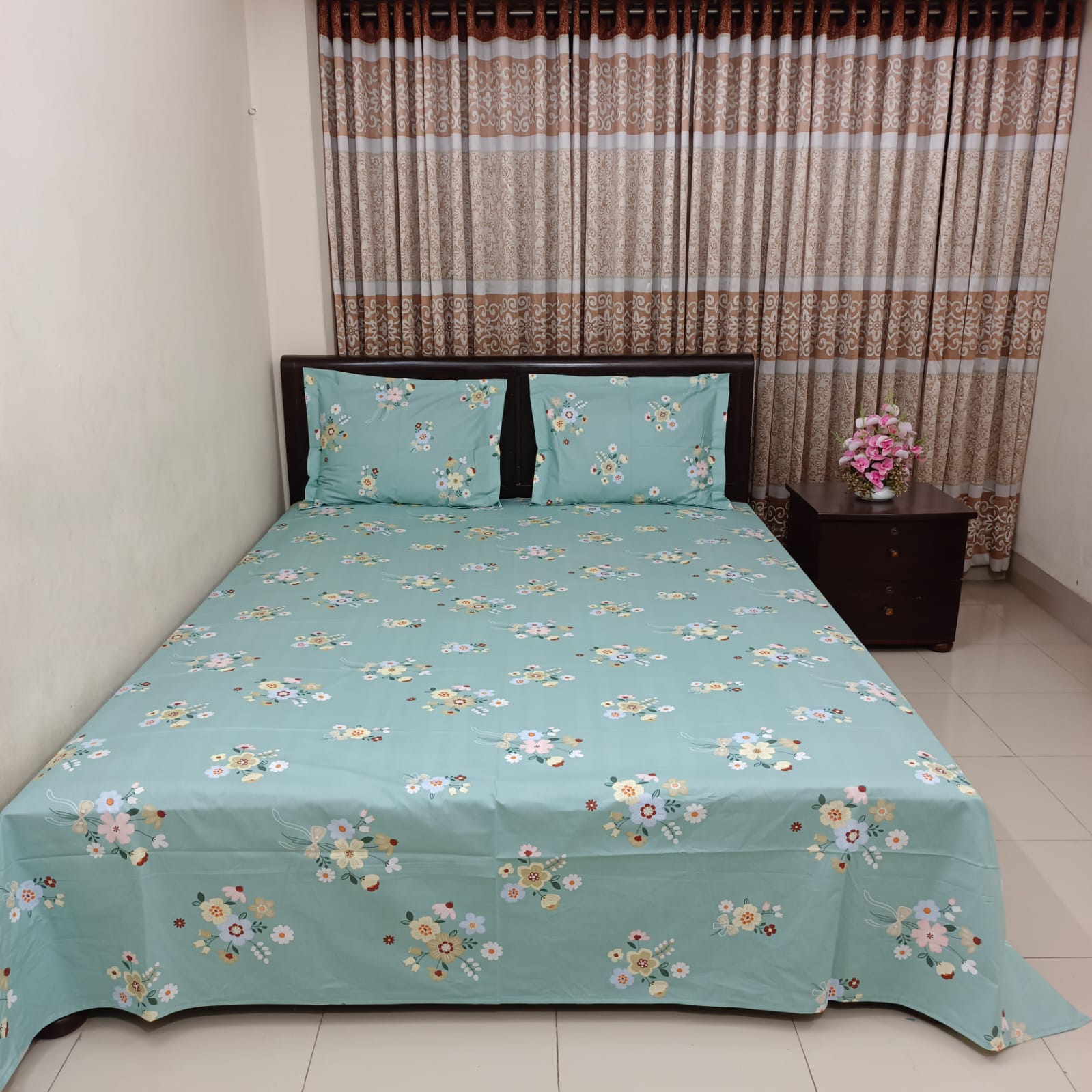 ORTHA EXCLUSIVE COTTON KING SIZE BEDSHEET – 3 PECS SET