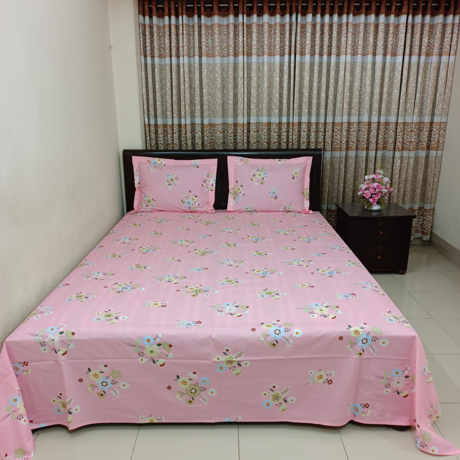 ORTHA EXCLUSIVE COTTON KING SIZE BEDSHEET – 3 PECS SET