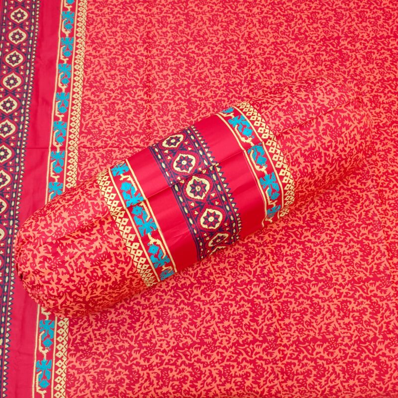 Hand Block Ortha Bedsheet – 4 Pecs – King Size - Image 5
