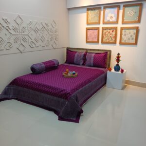 Hand Block Ortha Bedsheet – 4 Pecs – King Size