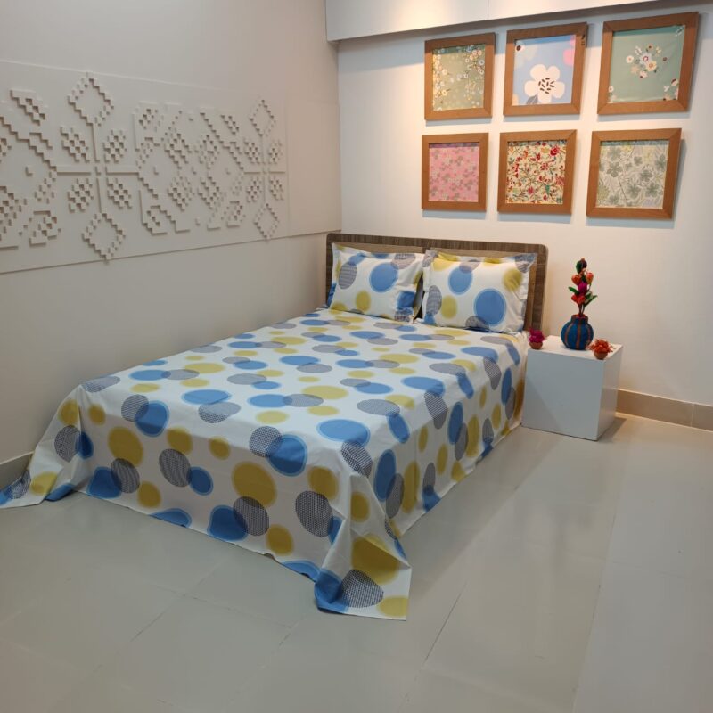 ORTHA EXCLUSIVE COTTON KING SIZE BEDSHEET – 3 PECS SET