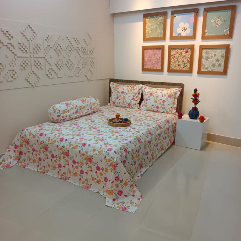 ORTHA EXCLUSIVE COTTON KING SIZE BEDSHEET – 3 PECS SET - Image 2
