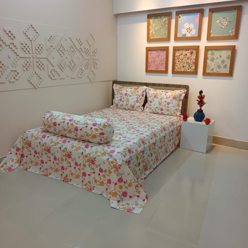 ORTHA EXCLUSIVE COTTON KING SIZE BEDSHEET – 3 PECS SET - Image 4
