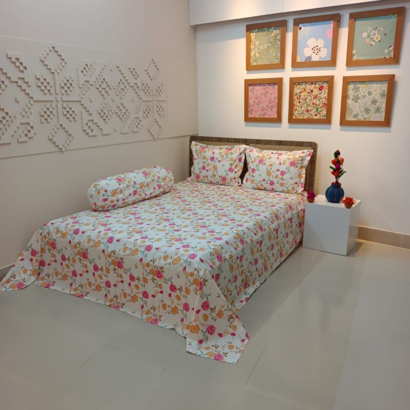 ORTHA EXCLUSIVE COTTON KING SIZE BEDSHEET – 3 PECS SET - Image 3