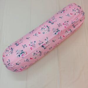 Side Pillow Cover – Mixed Cotton – Long 40 Inch- Round 34 Inch – Misti Phul