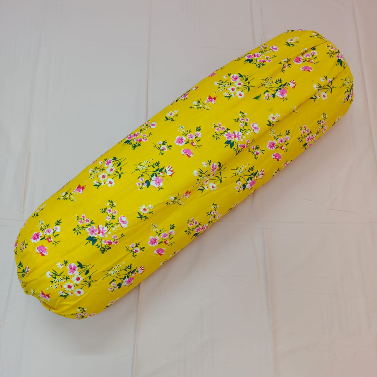 Side Pillow Cover – Mixed Cotton – Long 40 Inch- Round 34 Inch – Bashonti