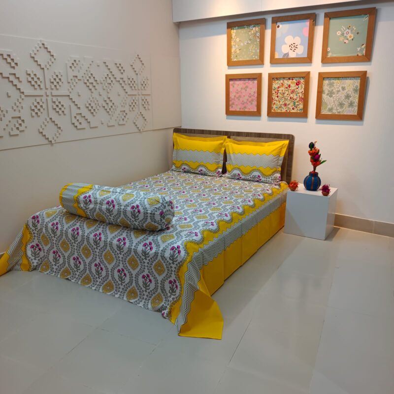 ORTHA EXCLUSIVE COTTON KING SIZE BEDSHEET – 3 PECS SET - Image 4