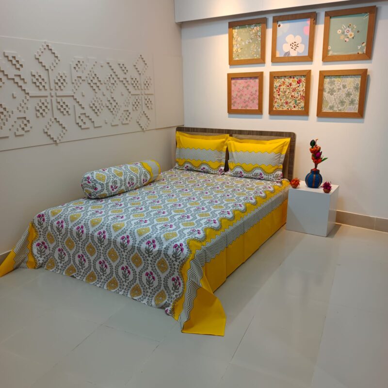 ORTHA EXCLUSIVE COTTON KING SIZE BEDSHEET – 3 PECS SET - Image 5