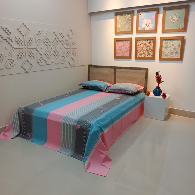 ORTHA EXCLUSIVE COTTON KING SIZE BEDSHEET – 3 PECS SET - Image 6