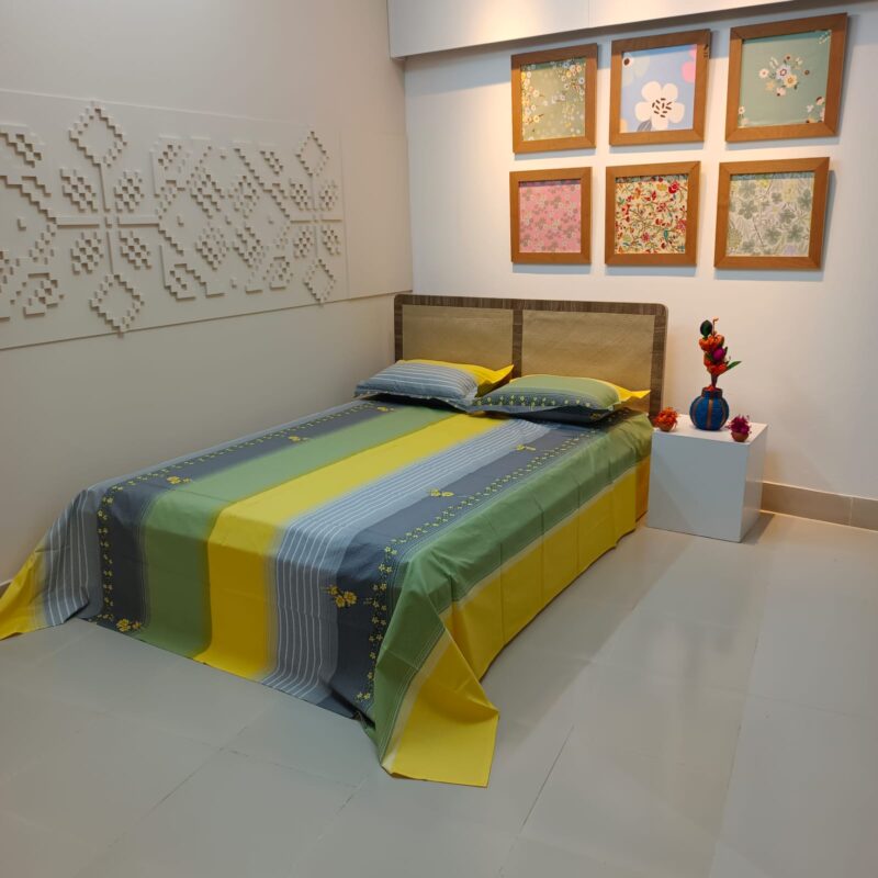 ORTHA EXCLUSIVE COTTON KING SIZE BEDSHEET – 3 PECS SET - Image 3