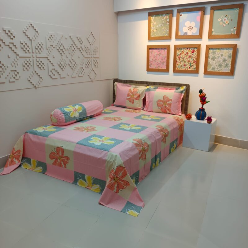 ORTHA EXCLUSIVE COTTON KING SIZE BEDSHEET – 3 PECS SET - Image 5