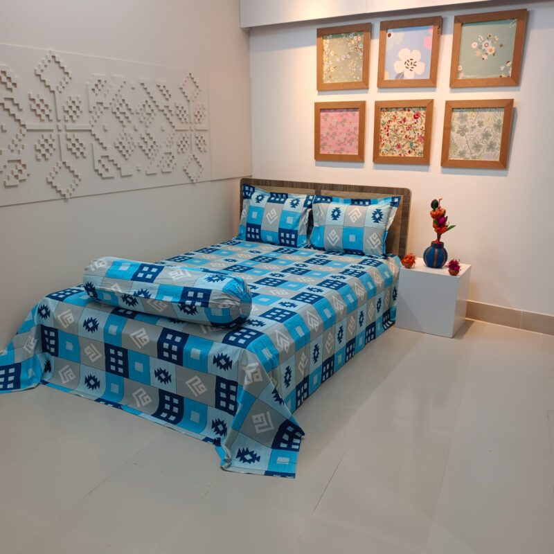 ORTHA EXCLUSIVE COTTON KING SIZE BEDSHEET - 3 PECS SET - Image 4