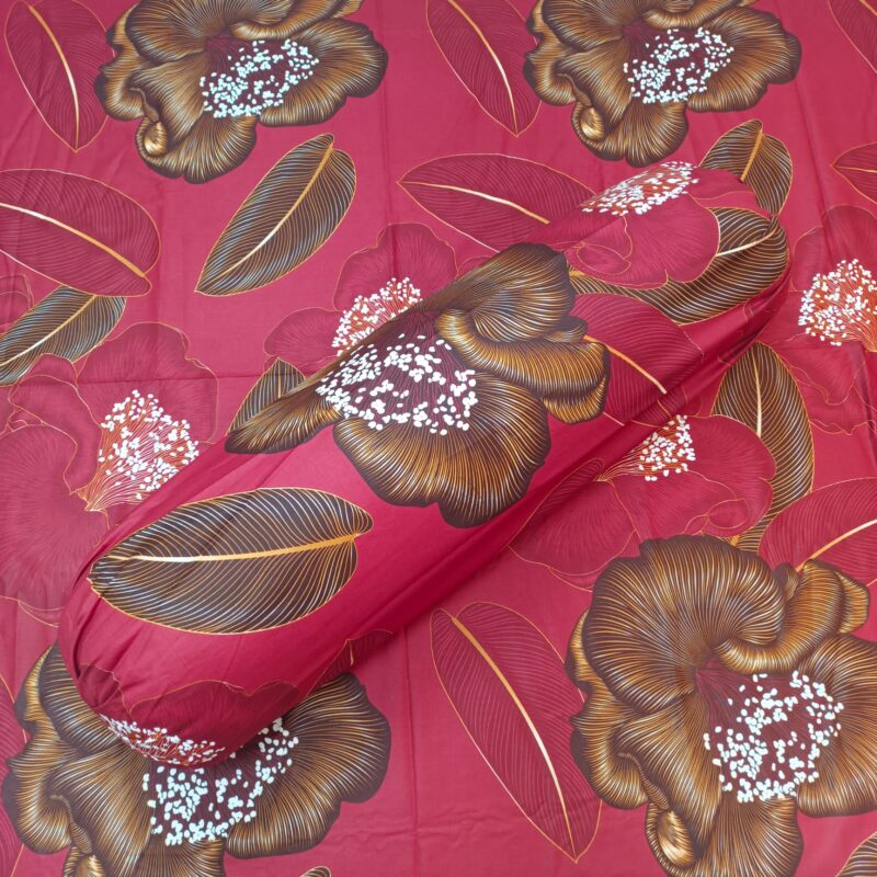 Luxury Twill Cotton Ortha Bedsheet – King Size – 3Pecs – Maroon D Indica - Image 3