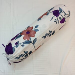 Side Pillow Cover – Twill Cotton – Long 40 Inch- Round 34 Inch – Purple Rose