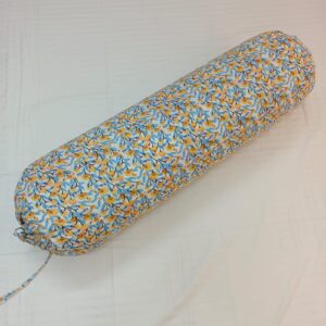 Side Pillow Cover – Percale Cotton – Long 40 Inch- Round 34 Inch – Blue Irish