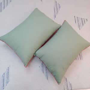 100% Organic Shimul Tola Ortha Pillow (18/26 Inch) – Peppermint Solid – 2 Pecs