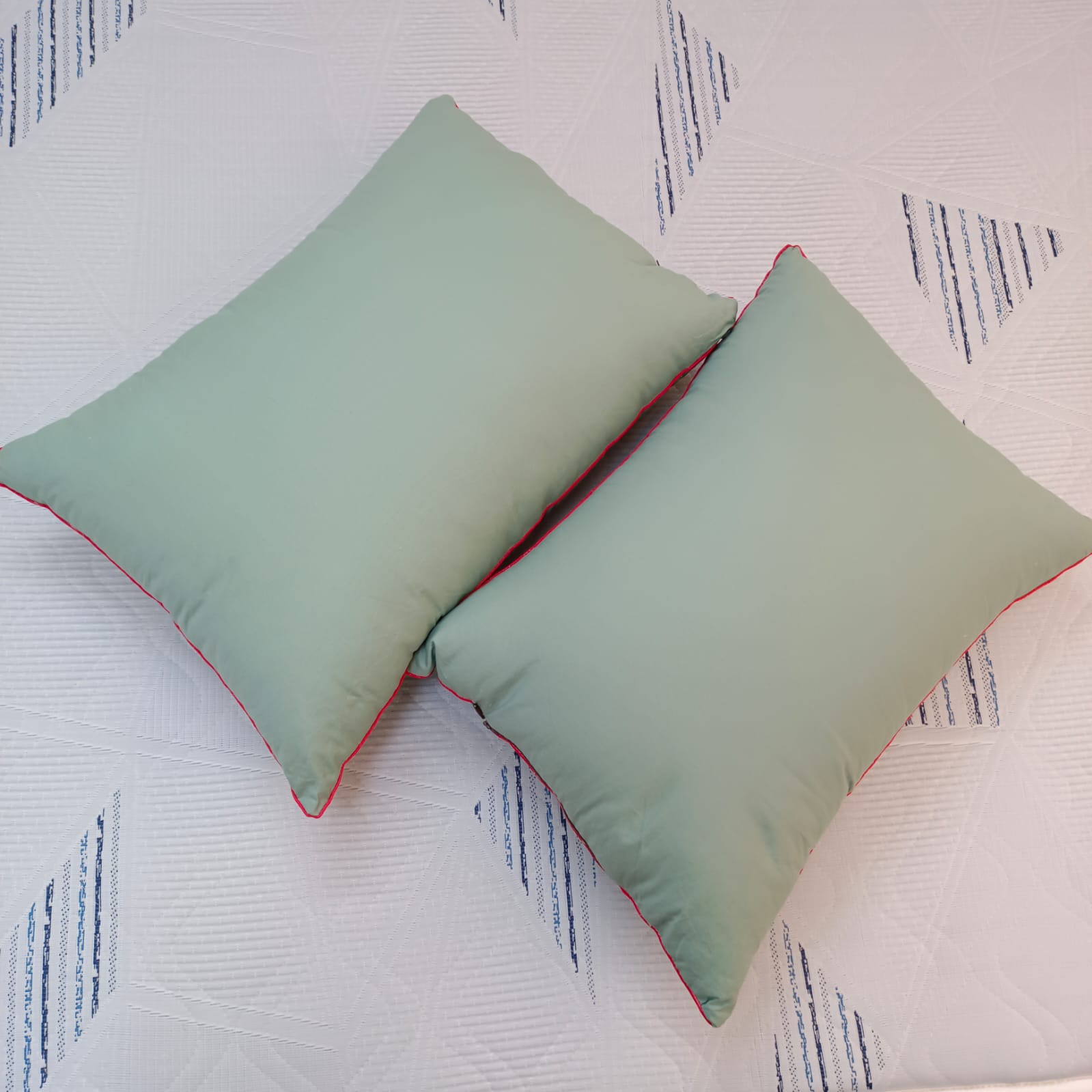 100% Organic Shimul Tola Ortha Pillow (18/26 Inch) – Peppermint Solid – 2 Pecs