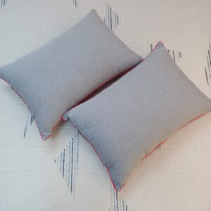 100% Organic Shimul Tola Ortha Pillow (18/26 Inch) – Ash Solid – 2 Pecs