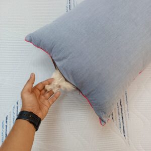 100% Organic Shimul Tola Ortha Pillow (18/26 Inch) – Ash Solid – 1 Pecs