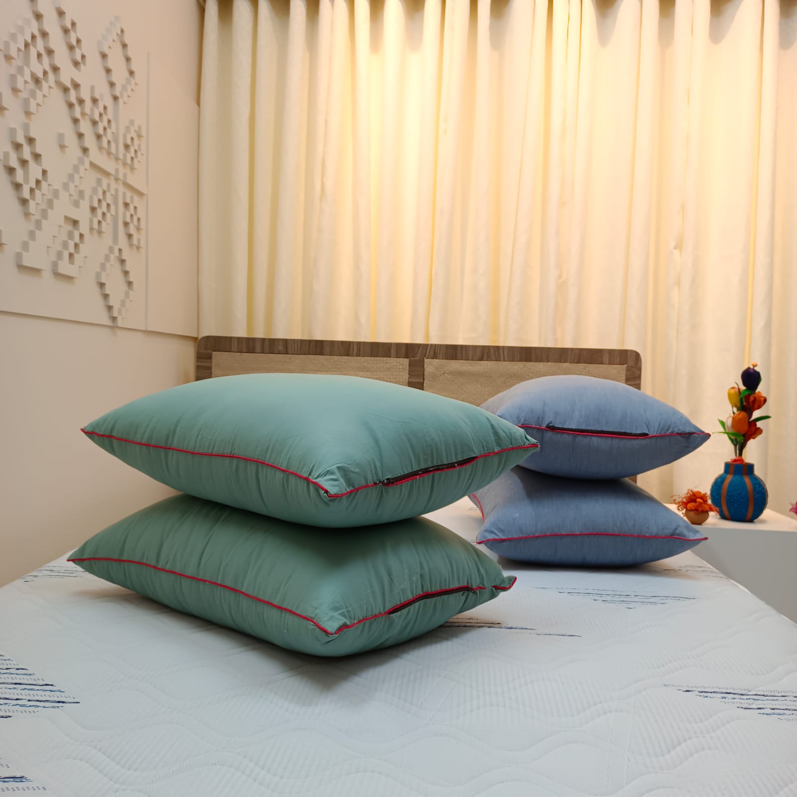 100% Organic Shimul Tola Ortha Pillow (18/26 Inch) – Random Colour  – 4 Pecs - Image 2