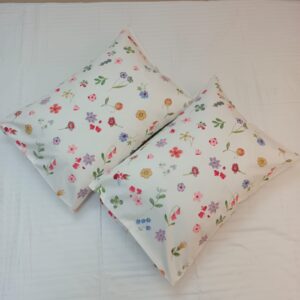 Head Pillow Cover – Percale Cotton – Long 26 Inch- Wide 18 Inch – 2 Pecs - Multi Flower