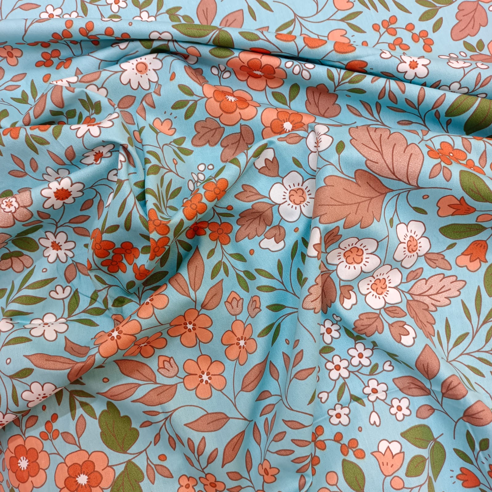 ORTHA EXPORT QUALITY SATIN COTTON KING SIZE DOUBLE BEDSHEET – 3 PECS SET – PASTEL FLORA - Image 7