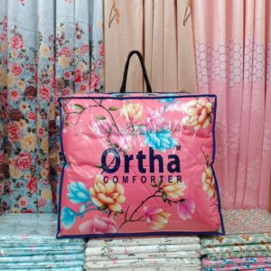 Finest Quality King Size Ortha Luxury Comforter (7 X 7.5 Feet) – Feather Touch Padding – Pink Lota