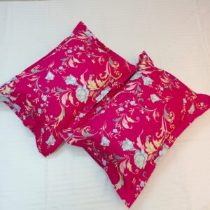 Head Pillow Cover – Twill Cotton – Long 24 Inch- Wide 18 Inch – 2 Pecs - Megenta Royel