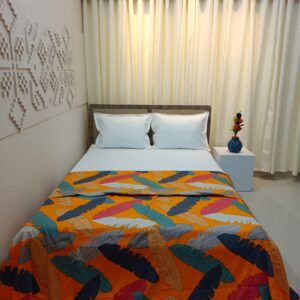 Finest Quality King Size Ortha Luxury Comforter Cover – Zipper System – 85*95 Inch – Kalapata Yellow