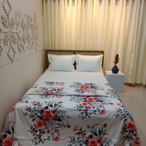Finest Quality King Size Ortha Luxury Comforter Cover – Zipper System – 85*95 Inch – P White