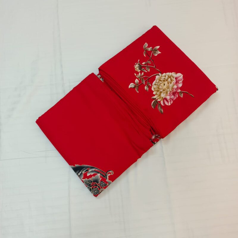 Finest Quality King Size Ortha Luxury Comforter Cover – Zipper System – 85*95 Inch – Flora Red Candy - Image 3