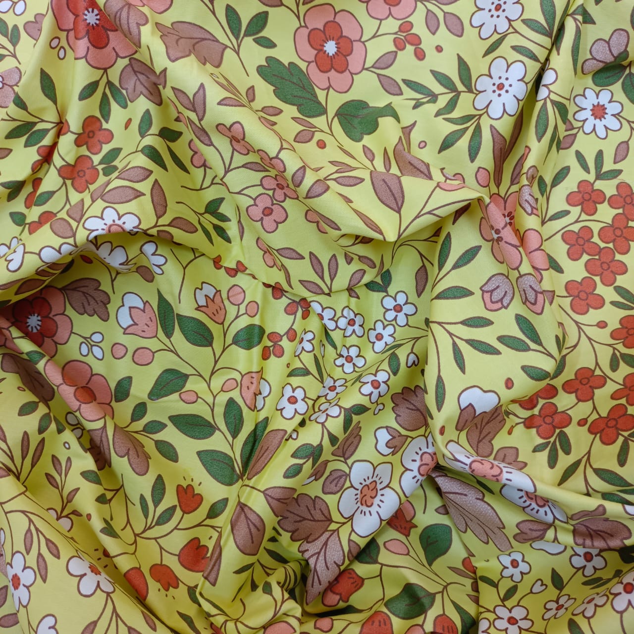 ORTHA EXPORT QUALITY SATIN COTTON KING SIZE DOUBLE BEDSHEET – 3 PECS SET – MUSTERED FLORA - Image 7