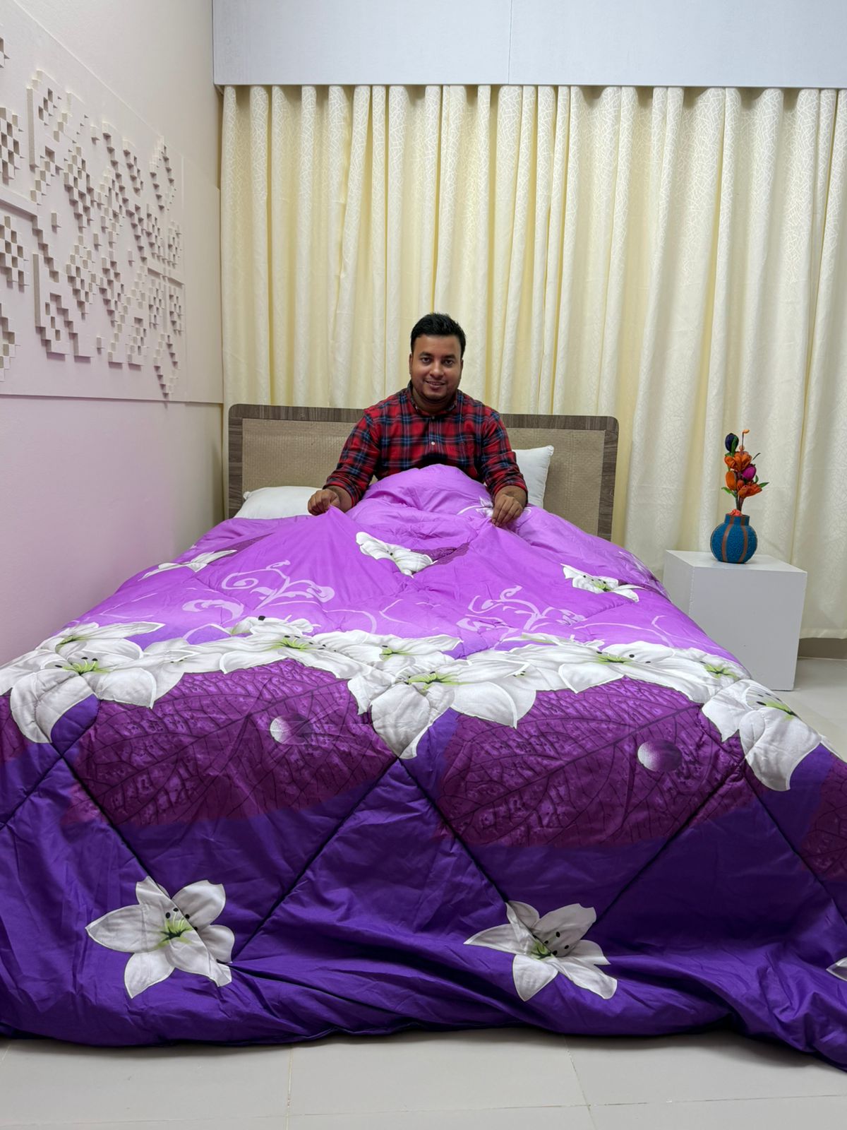 Limited Edition Export Quality King Size Ortha Exclusive Comforter (85 X 90 Inch) – Flora Purple