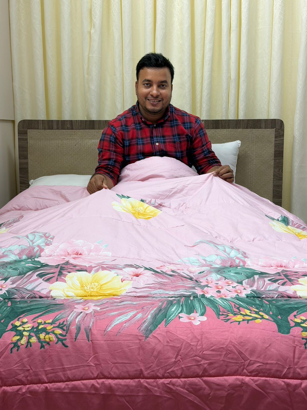 Limited Edition Export Quality King Size Ortha Exclusive Comforter (85 X 90 Inch) – Forest Pink - Image 2