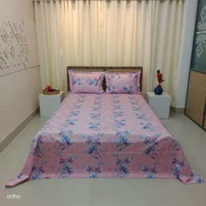 Luxury Twill Cotton Ortha Bedsheet – King Size – 3Pecs – Lux Lavender