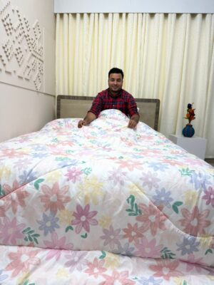 Limited Edition Export Quality King Size Ortha Exclusive Comforter (85 X 90 Inch) – Star Pink