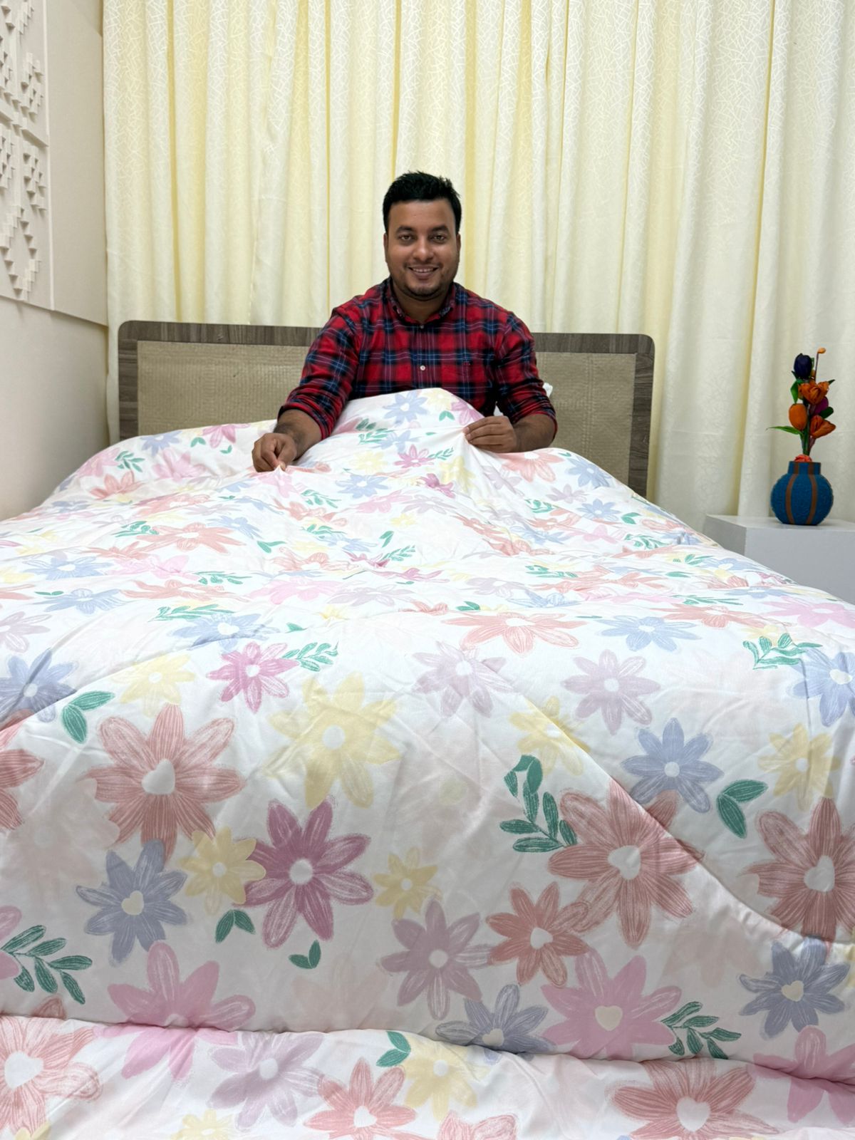 Limited Edition Export Quality King Size Ortha Exclusive Comforter (85 X 90 Inch) – Star Pink - Image 2