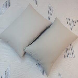 100% Organic Shimul Tola Ortha Pillow (18/26 Inch) – Solid Lite Ash – 2 Pecs