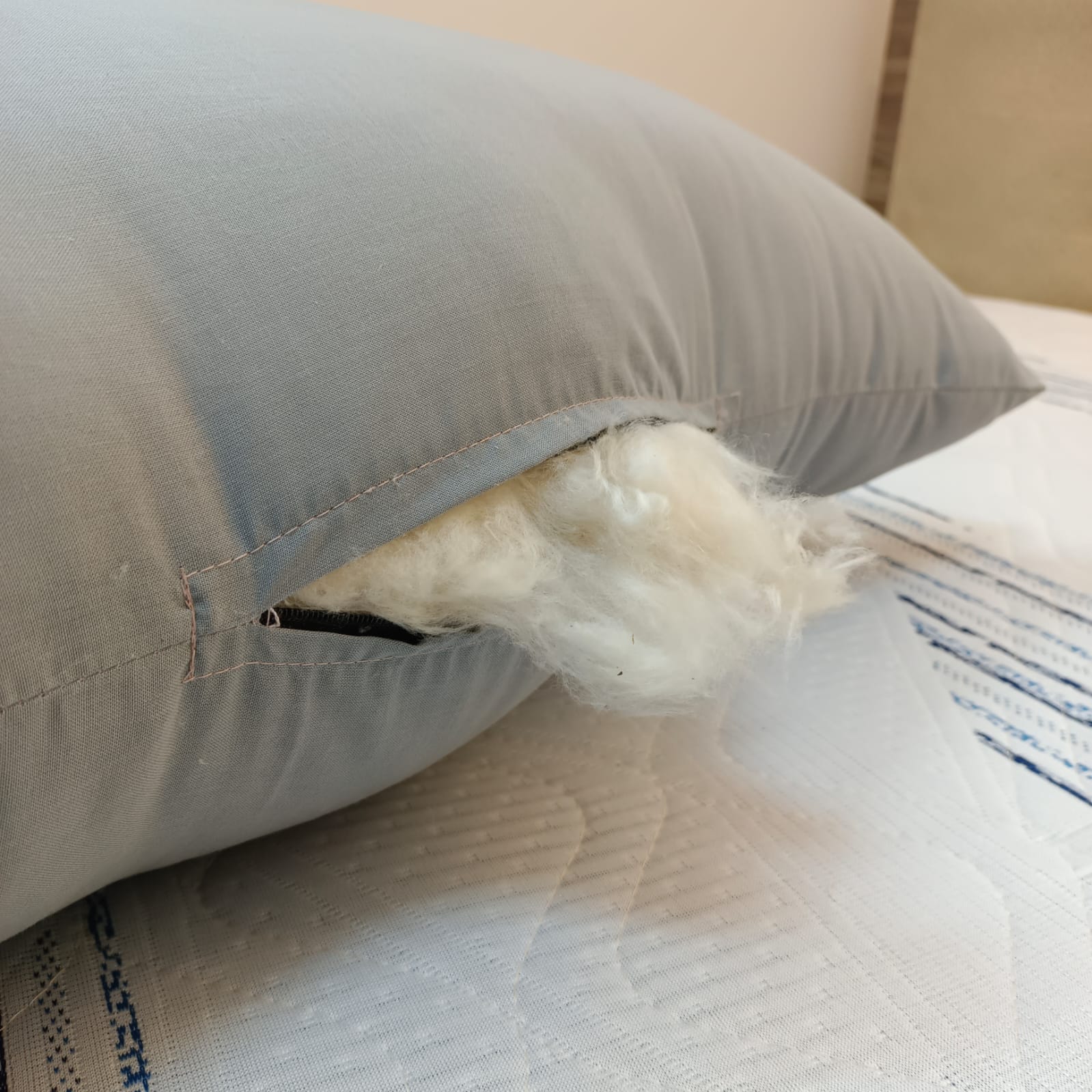 100% Organic Shimul Tola Ortha Pillow (18/26 Inch) – Solid Deep Ash – 1 Pecs - Image 2